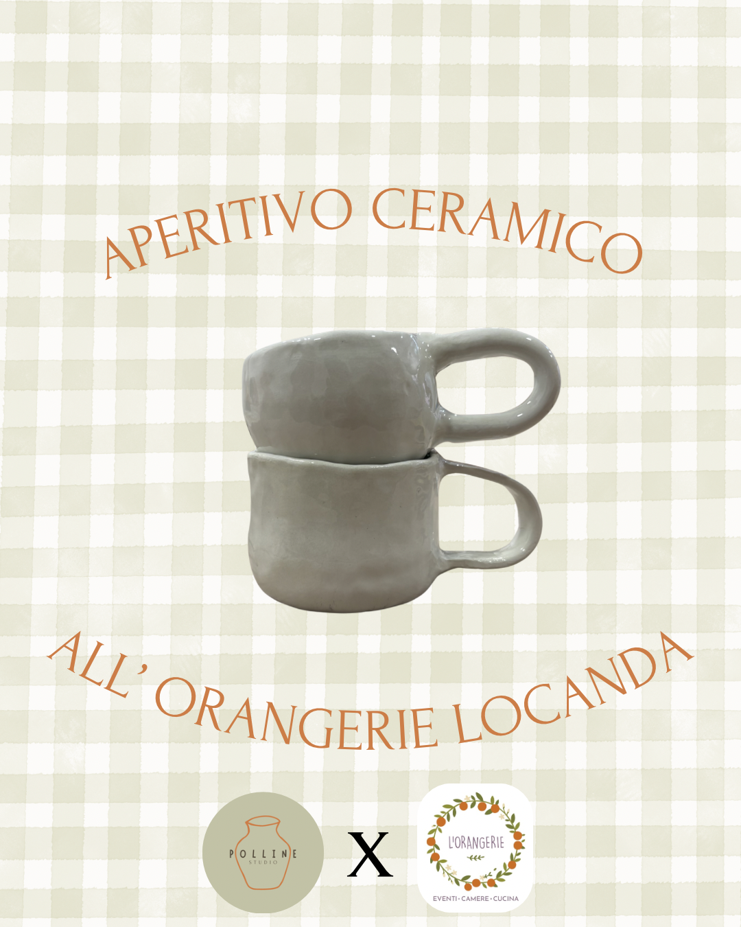 Aperitivo ceramico all’ORANGERIE LOCANDA 🌿 - Crea la tua tazza (ACCONTO)